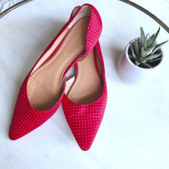 Tommy Hilfiger Shoes - 🌼3/$20 TOMMY HILFIGER RED D’ORSAY POLKA DOT FLATS